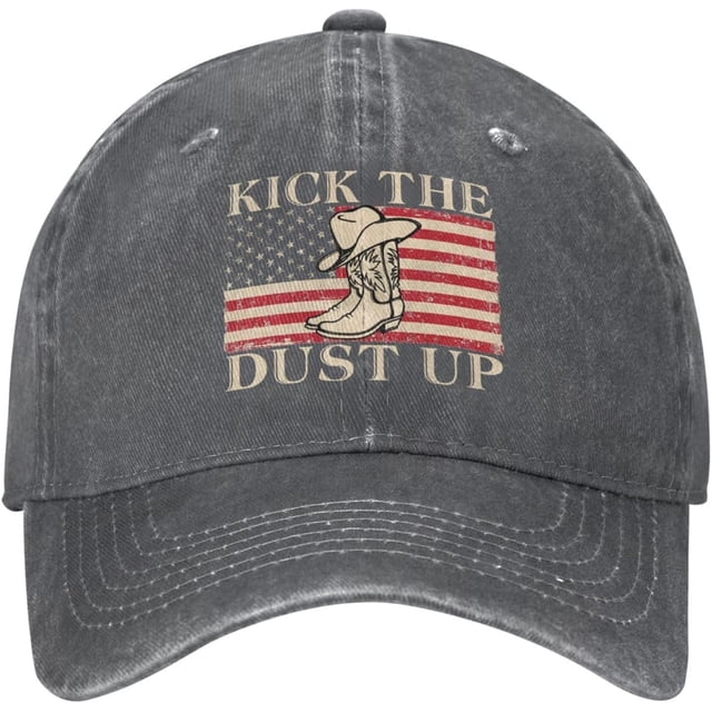 Boots and Funny Cowboy Gifts Womens Baseball Caps Kick The Dusts Up