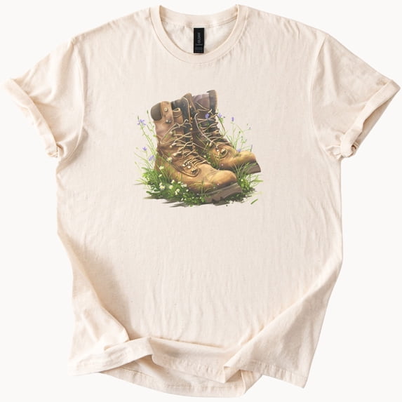 Boots and Wildflowers Nature Hiking T-Shirt - Walmart.com