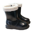 thumbnail image 1 of Boots for Girls Fall Boots Winter Warm Lined Girls Mid Calf Boots Snow Boots for Toddler Kids Non Comfortable Outdoor Shoes Suitable for 3.5 11 Years, 1 of 6
