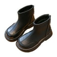 thumbnail image 1 of Boots for Girls Kids Ankle Boots Short Boots Toddlers Dress Boots Low Chunky Heel Side Zipper, Black, 1 of 6