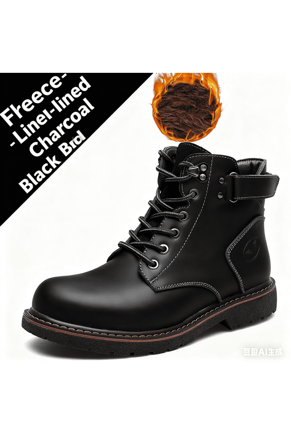 Boots for Men Casual Dress Retro Lace Up Motorcycle Boots
