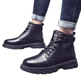 Walmart black boots mens clearance