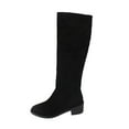 thumbnail image 1 of Boots for Women,Autumn Winter Pointed Toe Mid Calf Boots Casual Comfortable Warm Stylish On Footwear For Daily Outings,Knee High Boots Women,Black9, 1 of 8
