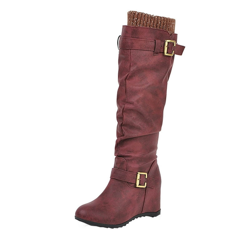 Boots for Women Foreign Trade Candy Color Patent Leather Ladies