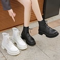 thumbnail image 1 of Boots for Women Round Toe Low Heel Thick Sole Lace-up Ankle Boots Women's Casual Comfortable Boots Winter Outdoor Dressy Booties Shoes, 1 of 10