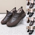 thumbnail image 1 of Boots for Women Slip-on Flat Heel Round Toe Non-Slip Waterproof Snow Boots Womens Winter Casual Shoes Coffee 6, 1 of 10