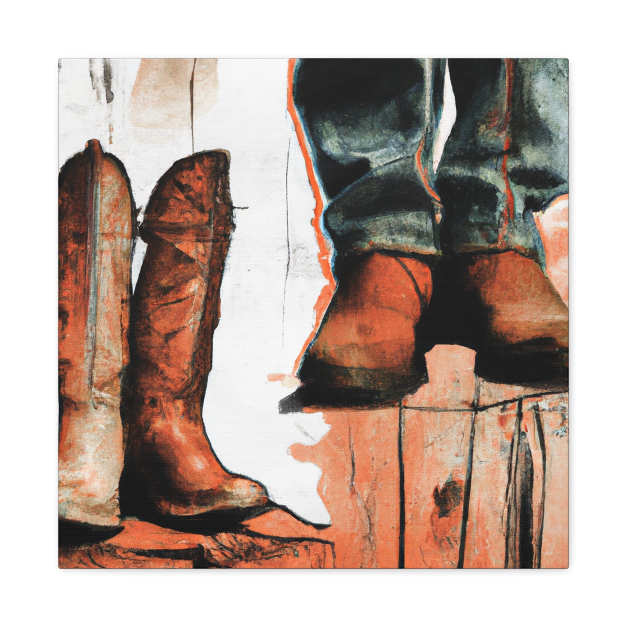 Boots in Motion Painting Canvas