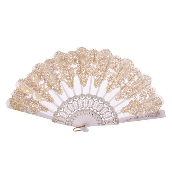 Boots on the Ground Fans for Line Dancing, 2025 New Laser Colors Popping Fans, Large Folding Hand Fan, Foldable Craft Decorative Handheld Fan (White)