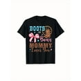 thumbnail image 1 of Boots or Bows Gender Reveal Decorations Mommy Loves You T-Shirt, 1 of 6
