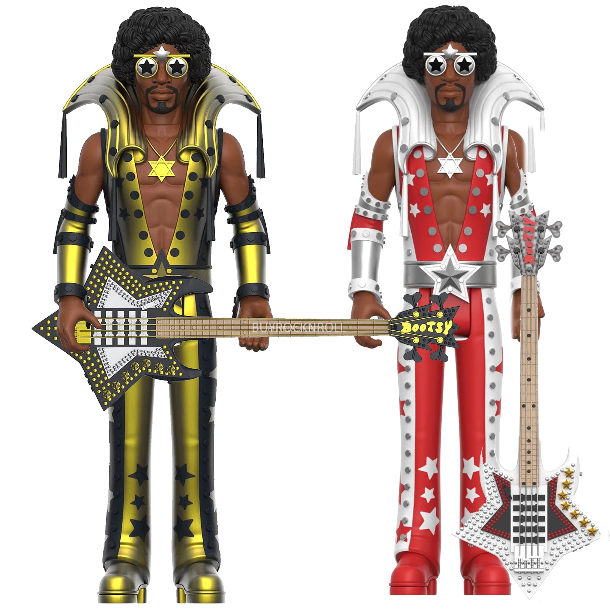 Bootsy Collins Collectibles Super7 Reaction Figure Set Red & White