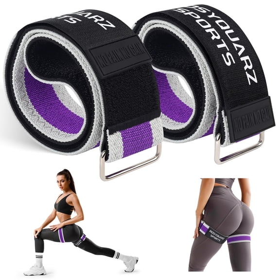 Booty Bands for Working Out, Blood Flow Restriction Bands for Women/Men, Adjustable Velcro Occlusion Resistance Bands BFR Training Bands for Glutes & Hip Building 2 Pack