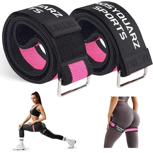 Booty Bands for Working Out, Blood Flow Restriction Bands for Women/Men, Adjustable Velcro Occlusion Resistance Bands BFR Training Bands for Glutes & Hip Building 2 Pack