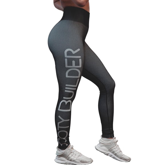 Booty Builder Women's Leggings, High Waisted, Body Shaper Seamless Waistband, Contour Body Curves, Breathable Material, Color - Dark Gray