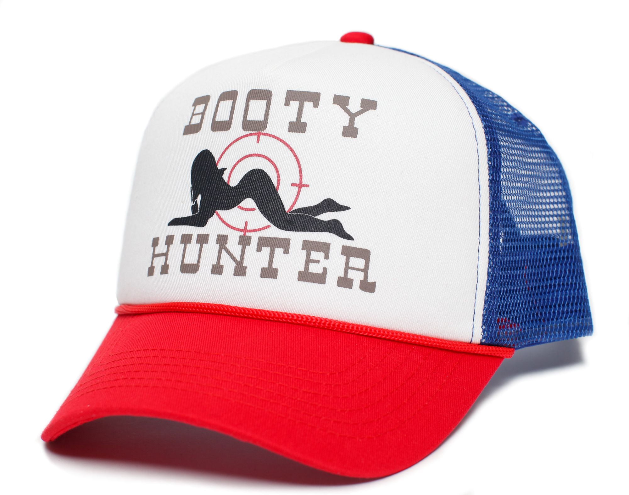Booty Hunter Unisex-Adult Curved Bill One-Size Truckers Hat (Royal