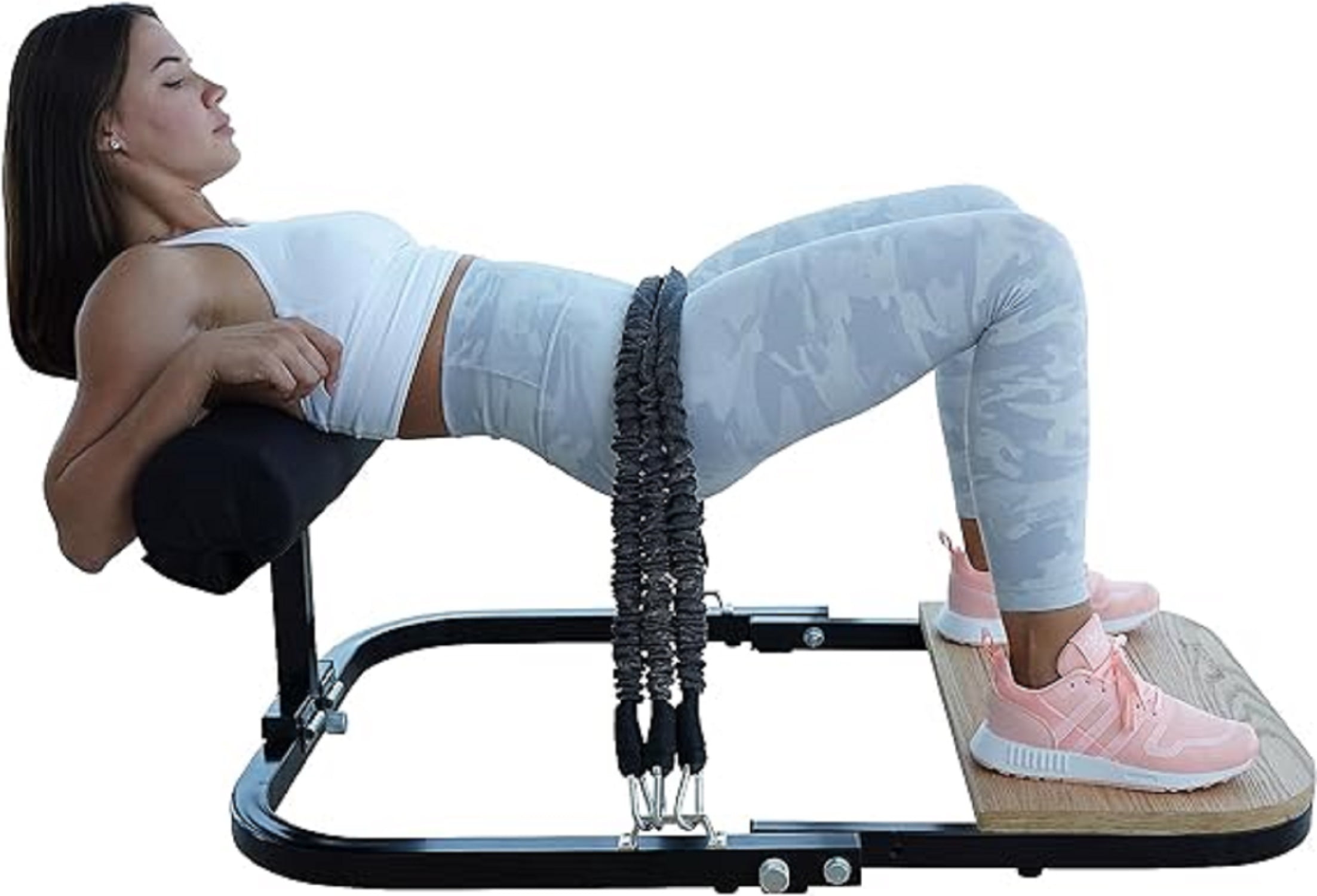 High Resistance Glute Trainer and Hip Thrust Machine, Workout Equipment, Black at Walmart