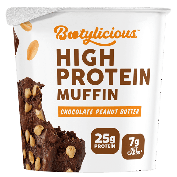 Bootylicious High Protein Muffins | Chocolate Peanut Butter | 12-Pack