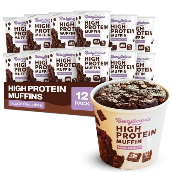 Bootylicious High Protein Muffins | Double Chocolate | 12-Pack