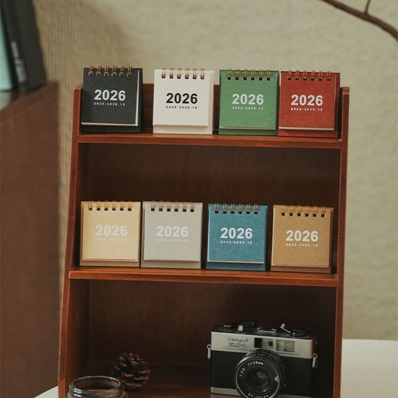 Boovnll 2026 Calendar, 15-Months Desk Calendar from Oct. 2025 - Dec. 2026, 3x3" Mini Calendar 2026-2027 with Flip Twin-Wire Binding Ample Blocks & Notes for Home Office Planning Organisers, Calendar