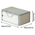 thumbnail image 1 of Boovnll 25L Clothes Storage, Large Capacity Foldable Thicken Storage Bags with Reinforced Handles & Zippers & Clear Window for Comforters, Blanket, Pillows, Storage and Organization, 1 of 2