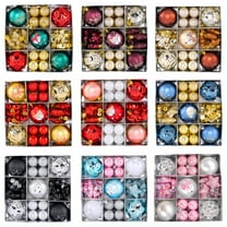 Boovnll 35Pcs Painting Christmas Ball Ornaments Set, Shatterproof Hanging Christmas Balls Pendants for Winter Holiday Xmas Tree, Wedding, Party Decor, Christmas Decorations