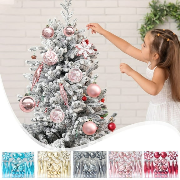 Boovnll 40Pcs Christmas Ball Ornaments Set, Shatterproof Glitter Electroplate Hanging Balls Pendants Decorations for Holiday Xmas Tree, Wedding, Party Decor Gifts Christmas Tree Decorations