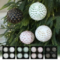 Boovnll 4Pcs Christmas Ball Ornaments, 4" Glitter Shatterproof Hanging Pendants Christmas Balls for Holiday Xmas Tree Wedding Party Decor Christmas Ornaments, Christmas Decorations
