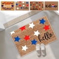 thumbnail image 1 of Boovnll 4th of July Door Mat Red White Blue Welcome Doormat, Soft Absorbent Non-Slip Catch Mud Patriotic Door Mat for Outdoor Indoor Entrance, 4th of July Decorations 16x24", 1 of 8