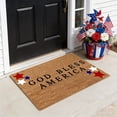 thumbnail image 1 of Boovnll 4th of July Door Mat Red White Blue Welcome Doormat, Soft Absorbent Non-Slip Catch Mud Patriotic Door Mat for Outdoor Indoor Entrance, 4th of July Decorations 16x24", 1 of 6