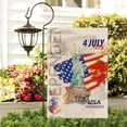 thumbnail image 1 of Boovnll 4th of July Garden Flag, 12x18" Red Blue Linen Garden Flags Double Sided Memorial Day Garden Flag for Outdoor Yard Independence Day Watercolor Decor, 4th of July Decorations, 1 of 5