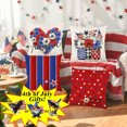 thumbnail image 1 of Boovnll 4th of July Pillow Covers 18x18 - Red White Blue Stars Stripe Flag Throw Pillow Covers, Linen Patriotic Pillow Covers for Memorial Day Home Sofa Couch Decor, 4th of July Decorations, 1 of 7