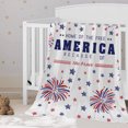 thumbnail image 1 of Boovnll 4th of July Throw Blanket, 28x39" Super Soft Cozy Patriotic Stars Stripe Fleece Blanket, Flannel Throw Blanket for Memorial Day Home Sofa Couch Bed Decor, 4th of July Decorations, 1 of 6