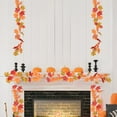 thumbnail image 1 of Boovnll 5.8Ft Halloween Garland, Artificial Maple Leaves Pumpkin Garland Hanging Halloween Garland for Mantle Halloween Indoor Outdoor Fireplace Party Decor, Halloween Decorations, 1 of 6