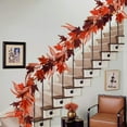 thumbnail image 1 of Boovnll 5.9Ft Fall Garland, Artificial Maple Leaves Garlands Hanging Fall Leaves Garland for Thanksgiving Halloween Indoor Outdoor Mantle Party Decor, Fall Decorations for Home, 1 of 7