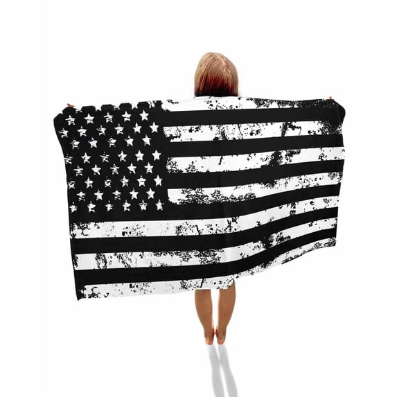 Boovnll American Flag Beach Towels, Red White Blue Stars Stripe Quick Dry Microfiber Oversized Beach Towel Sand Free for Beach Yoga Gym Pool, Beach Accessories, 35x71"