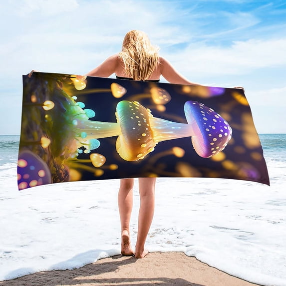 Boovnll Beach Towel, Sand Free Lightweight Microfiber Oversized Beach Towels Quick Dry for Beach Yoga Gym Pool, Beach Accessories, 30x60"