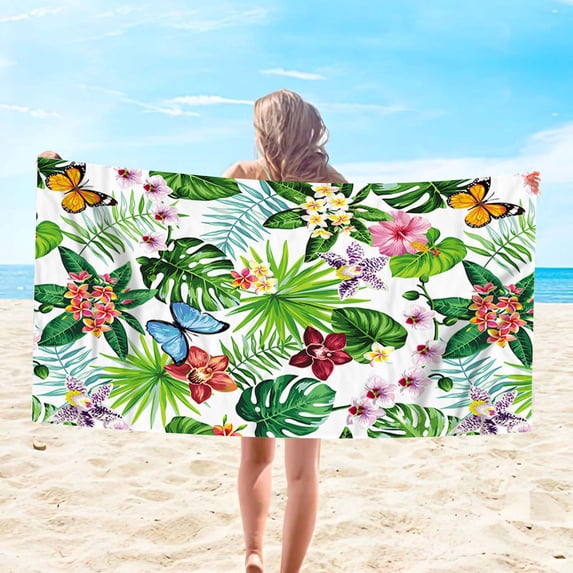 Boovnll Beach Towels, Quick Dry Sand Free Microfiber Oversized Beach Towel Lightweight for Beach Yoga Gym Pool, Beach Accessories, 30x60"