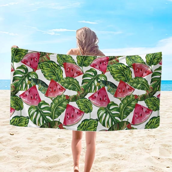 Boovnll Beach Towels, Quick Dry Sand Free Microfiber Oversized Beach Towel Lightweight for Beach Yoga Gym Pool, Beach Accessories, 30x60"