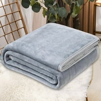 Boovnll Blanket Flannel Thickening Super Soft Warm Throw Blanket Lightweight Plush Solid Color Microfiber Blankets