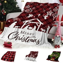 Boovnll Christmas Blanket, 30x40" Super Soft Warm Cozy Flannel Blankets Microfiber Christmas Throw Blanket Thicken for Winter Holiday Office Living Room Couch Sofa - Blanket