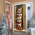 thumbnail image 1 of Boovnll Christmas Door Cover, 35x71" Merry Christmas Santa Claus/Snowman/Gnome Banner Christmas Door Covers Hanging Backdrop for Winter Holiday Front Door Party Decor, Christmas Decorations Outdoor, 1 of 6