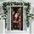 thumbnail image 1 of Boovnll Christmas Door Cover, 35x71" Merry Christmas Santa Claus/Snowman/Gnome Banner Christmas Door Covers Hanging Backdrop for Winter Holiday Front Door Party Decor, Christmas Decorations Outdoor, 1 of 6