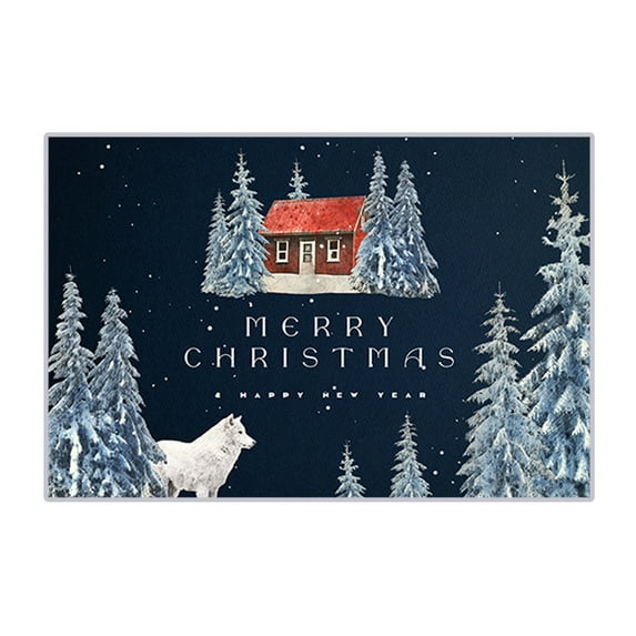 Boovnll Christmas Door Mat - 16x24" Non-Slip Catch Mud Printed Christmas Doormat Winter Holiday Decor for Indoor, Outdoor, Home, Entrance, Kitchen, Christmas Decorations