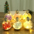 thumbnail image 1 of Boovnll Clear Christmas Ball Ornaments with Lights, Glitter Glass Foam Hanging Pendants Christmas Balls for Holiday Xmas Tree, Wedding, Party Decor Gifts, Christmas Tree Decorations, 1 of 7