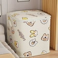 thumbnail image 1 of Boovnll Clothes Storage Bins with Lids, 140L Extra Large Capacity Storage Bags with Reinforced Handles & Zipper for Bedroom Comforters, Blankets, Clothes Organizer, Storage and Organization, 1 of 9