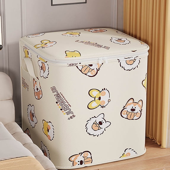 Boovnll Clothes Storage Bins with Lids, 140L Extra Large Capacity Storage Bags with Reinforced Handles & Zipper for Bedroom Comforters, Blankets, Clothes Organizer, Storage and Organization