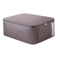 thumbnail image 1 of Boovnll Clothes Storage Bins with Lids, 45L Extra Large Capacity Storage Bags with Reinforced Handles & Zipper for Bedroom Comforters, Blankets, Clothes Organizer, Storage and Organization, 1 of 2