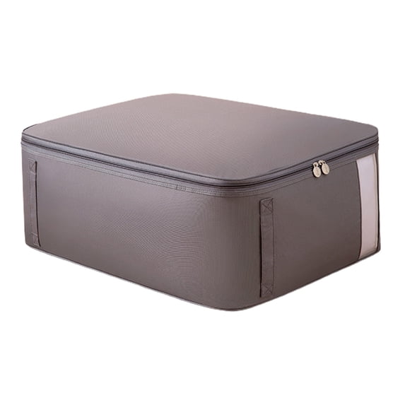 Boovnll Clothes Storage Bins with Lids, 45L Extra Large Capacity Storage Bags with Reinforced Handles & Zipper for Bedroom Comforters, Blankets, Clothes Organizer, Storage and Organization