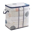thumbnail image 1 of Boovnll Clothes Storage Bins with Lids, 58L Extra Large Capacity Storage Bags with Reinforced Handles & Zipper for Bedroom Comforters, Blankets, Clothes Organizer, Storage and Organization, 1 of 5