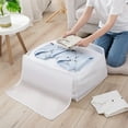 thumbnail image 1 of Boovnll Clothes Storage Bins with Lids, 60L Extra Large Capacity Storage Bags with Reinforced Handles & Zipper for Bedroom Comforters, Blankets, Clothes Organizer, Storage and Organization, 1 of 9