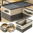 thumbnail image 1 of Boovnll Clothes Storage, Large Capacity Foldable Storage Bins with Steel Frame & Reinforced Handles, Clothes Storage Organizer for Bedroom Comforters Blankets, 1 of 4